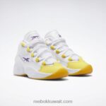أطفال ftwr أبيض / خيط أصفر / فوق بنفسجي سؤال منتصف الأحذية - مرحلة ما قبل المدرسة Reebok 0NZ0F1375 - Image 3