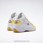 أطفال ftwr أبيض / خيط أصفر / فوق بنفسجي سؤال منتصف الأحذية - مرحلة ما قبل المدرسة Reebok 0NZ0F1375 - Image 4