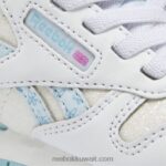 أطفال ftwr أبيض / رقمي أزرق حذاء ستيب اند فلاش جلدي كلاسيكي - طفل صغير Reebok 0NZ0F1384 - Image 7