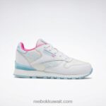 أطفال ftwr أبيض / رقمي أزرق حذاء فلاش كلاسيك ستيب اند فلاش - مرحلة ما قبل المدرسة Reebok 0NZ0F1433