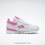 أطفال ftwr أبيض / وردي ذري حذاء فلاش كلاسيك ستيب اند فلاش - مرحلة ما قبل المدرسة Reebok 0NZ0F1378 - Image 2