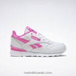 أطفال ftwr أبيض / وردي ذري حذاء فلاش كلاسيك ستيب اند فلاش - مرحلة ما قبل المدرسة Reebok 0NZ0F1378