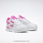 أطفال ftwr أبيض / وردي ذري حذاء فلاش كلاسيك ستيب اند فلاش - مرحلة ما قبل المدرسة Reebok 0NZ0F1378 - Image 3