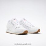 أطفال FTWWR أبيض / صمغ مطاطي ريبوك 02 حذاء جلدي كلاسيكي - مدرسة ابتدائية Reebok 0NZ0F1379 - Image 3