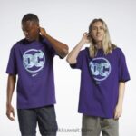 الأوركيد الداكن تي شيرت بشعار DC X Reebok 0NZ0F409