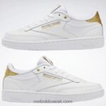 التقى الأبيض / الذهب. حذاء نسائي كلوب سي 85 Reebok 0NZ0F404 - Image 3