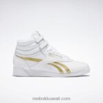 التقى الأبيض / الذهب. f / s مرحبا أحذية نسائية Reebok 0NZ0F393