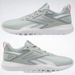 الرمادي الساحلي / أبيض ftwr / البرتقالي التوهج حذاء فلكساغون إنرجي 4 للتدريب النسائي Reebok 0NZ0F184 - Image 9