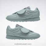 الرمادي الساحلي / أسود النواة حذاء ايمز جلدي كلاسيكي Reebok 0NZ0F548 - Image 10