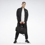 الليل أسود / أبيض هوية ناقلات متماسكة سترة المسار Reebok 0NZ0F348 - Image 2