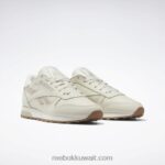 المرمر / البيج الحديث / الطباشير أحذية نسائية جلدية كلاسيكية Reebok 0NZ0F116 - Image 4