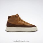 بني بري / بني فرشاة / بيج حقيقي نادي ج جيو منتصف أحذية نسائية Reebok 0NZ0F439 - Image 4