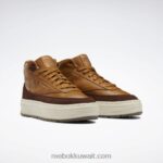 بني بري / بني فرشاة / بيج حقيقي نادي ج جيو منتصف أحذية نسائية Reebok 0NZ0F439 - Image 5