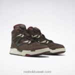 بني رمادي / بني غامق / ضباب قرمزي مضخة كرة السلة اومني زون II Reebok 0NZ0F75 - Image 3