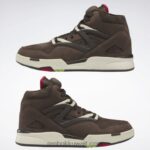 بني رمادي / بني غامق / ضباب قرمزي مضخة كرة السلة اومني زون II Reebok 0NZ0F75 - Image 9