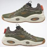 تريك جراي / هنتر جرين / وايلد براون حل أحذية كرة السلة منتصف Reebok 0NZ0F213 - Image 9