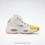 خيط أبيض / أصفر / فوق بنفسجي السؤال منتصف أحذية كرة السلة Reebok 0NZ0F30 - Image 2