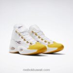 خيط أبيض / أصفر / فوق بنفسجي السؤال منتصف أحذية كرة السلة Reebok 0NZ0F30 - Image 3