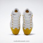 خيط أبيض / أصفر / فوق بنفسجي السؤال منتصف أحذية كرة السلة Reebok 0NZ0F30 - Image 6