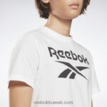 رجال أبيض تي شيرت بشعار الماركة Reebok 0NZ0F1259 - Image 4