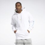 رجال أبيض كرة السلة العودة ناقلات الصوف هوديي Reebok 0NZ0F1144
