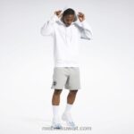 رجال أبيض كرة السلة العودة ناقلات الصوف هوديي Reebok 0NZ0F1144 - Image 4