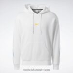 رجال أبيض كرة السلة العودة ناقلات الصوف هوديي Reebok 0NZ0F1144 - Image 7