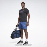 رجال أسود أكتيفشيل تي شيرت رياضي برسومات Reebok 0NZ0F1263 - Image 3