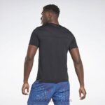 رجال أسود أكتيفشيل تي شيرت رياضي برسومات Reebok 0NZ0F1263 - Image 4