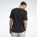 رجال أسود الرد على أي تي شيرت قصير الأكمام Reebok 0NZ0F1254 - Image 4