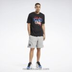 رجال أسود الرد على أي تي شيرت قصير الأكمام Reebok 0NZ0F1254 - Image 5