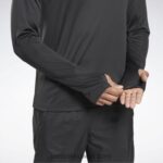 رجال أسود الليل تي شيرت تدريب بأكمام طويلة Reebok 0NZ0F1262 - Image 5