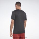 رجال أسود الليل تي شيرت مزيج جاهز للتمارين الرياضية Reebok 0NZ0F1189 - Image 3