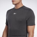 رجال أسود الليل تي شيرت مزيج جاهز للتمارين الرياضية Reebok 0NZ0F1189 - Image 4