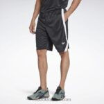 رجال أسود الليل شورت شبكي جاهز للتمارين الرياضية Reebok 0NZ0F1346