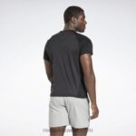 رجال أسود تشغيل تي شيرت سبيدويك Reebok 0NZ0F1279 - Image 3