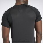 رجال أسود تشغيل تي شيرت سبيدويك Reebok 0NZ0F1279 - Image 4