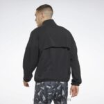 رجال أسود تشغيل سترة الرياح المنسوجة Reebok 0NZ0F1182 - Image 3