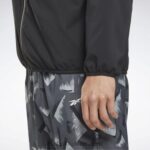 رجال أسود تشغيل سترة الرياح المنسوجة Reebok 0NZ0F1182 - Image 5