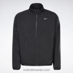 رجال أسود تشغيل سترة الرياح المنسوجة Reebok 0NZ0F1182 - Image 7