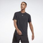 رجال أسود تي شيرت لي ميلز بودي بومب أكتيفتشيل Reebok 0NZ0F1353