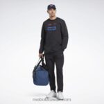 رجال أسود تي شيرت متوسط ​​الطول بأكمام طويلة من الدفء الحراري + الجرافين Reebok 0NZ0F1288 - Image 3