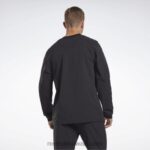 رجال أسود تي شيرت متوسط ​​الطول بأكمام طويلة من الدفء الحراري + الجرافين Reebok 0NZ0F1288 - Image 4