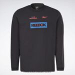 رجال أسود تي شيرت متوسط ​​الطول بأكمام طويلة من الدفء الحراري + الجرافين Reebok 0NZ0F1288 - Image 9