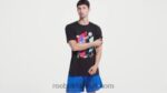 رجال أسود تيشيرت إيفرسون رمي قصير الأكمام Reebok 0NZ0F1265 - Image 2
