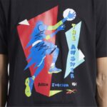 رجال أسود تيشيرت إيفرسون رمي قصير الأكمام Reebok 0NZ0F1265 - Image 6