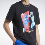 رجال أسود تيشيرت إيفرسون رمي قصير الأكمام Reebok 0NZ0F1265 - Image 8