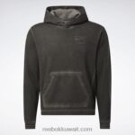 رجال أسود سترة بغطاء للرأس من الصوف ثنائية الصبغة لمحكمة كرة السلة Reebok 0NZ0F1276 - Image 7