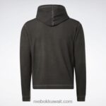 رجال أسود سترة بغطاء للرأس من الصوف ثنائية الصبغة لمحكمة كرة السلة Reebok 0NZ0F1276 - Image 8