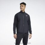 رجال أسود سترة مبطنة خفيفة لباس خارجي Reebok 0NZ0F1174